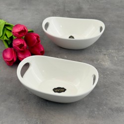 ACAR BİANCO PERLA OVAL KULPLU KASE 05389