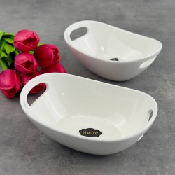 ACAR BİANCO PERLA OVAL KULPLU KASE 05389