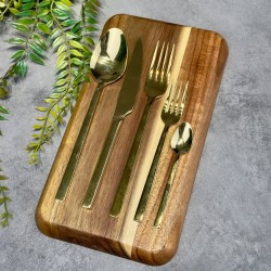 AVCI KLAS TİTANYUM GOLD ÇATAL KAŞIK SET
