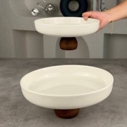 AYAKLI PORSELEN SALATA KASESİ