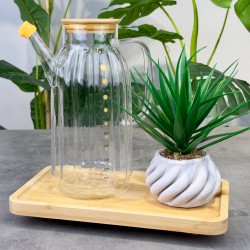 BAMBU AYAKLI DİKDÖRTGEN SUNUMLUK