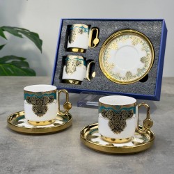 CKR LÜKS PORSELEN 2 Lİ KAHVE FİNCAN TAKIMI