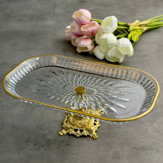 EFEGİL ÇIRAĞAN GOLD CAM BATON SERVCİS STANDI AYAKLI 18*30*11CM EFEGİL ÇIRAĞAN GOLD CAM BATON SERVCİS STANDI AYAKLI 18*30*11CM