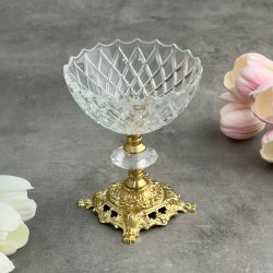EFEGİL HANEDAN ALTIN 18 CM AYAKLI KASE 12*12*14CM