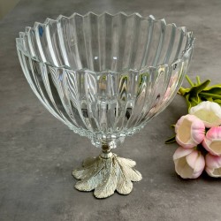 EFEGİL VALERA GÜMÜŞ YALDIZLI BO KASE 22*22*23CM