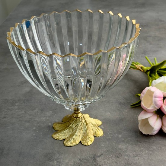 EFEGİLVALERA GOLD YALDIZLI BOL KASE 22*22*23CM