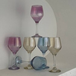 EVCO NÜANS ELLA 3 RENK LÜSTER AYAKLI BARDAK