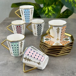 KOSOVA 90CC 6 LI KAHVE FİNCAN(ABEL)MİX