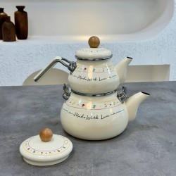 MADE WITH LOVE ALT ÜST EMAYE TOMBUL ÇAYDANLIK TK XAP-07709/6