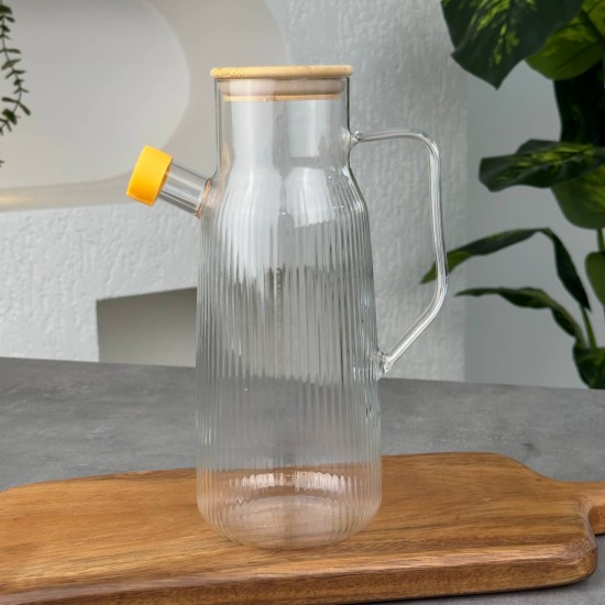 MİEN 1000 ML BAMBU KAPAKLI YAĞDANLIK