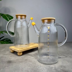 MİEN 1000 ML BAMBU KAPAKLI YAĞDANLIK