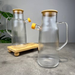 MİEN 1000 ML BAMBU KAPAKLI YAĞDANLIK