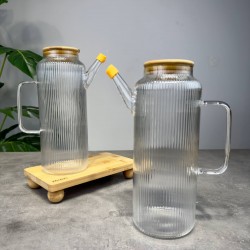 MİEN 1000 ML BAMBU KAPAKLI YAĞDANLIK