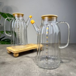 MİEN 1000ML BAMBU KAPAKLI YAĞDANLIK