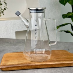 MİEN 1 L METAL KAPAKLI CAM YAĞDANLIK GLA-018