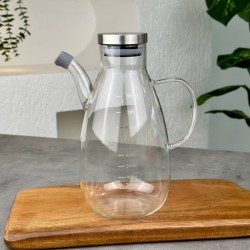 MİEN 1L METAL KAPAKLI CAM YAĞDANLIK GLA-017