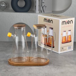 MİEN 2 Lİ AKASYA YAĞDANLIK SETİ Z/4 A302-A303