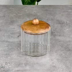 MİEN 750ML AKASYA KAPAKLI LİNE CAM KAVANOZ I/6-7 BOR-084