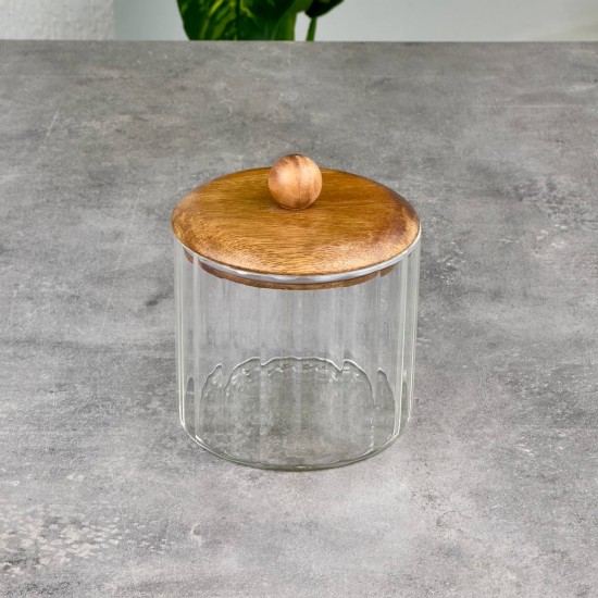 MİEN 750ML AKASYA KAPAKLI LİNE CAM KAVANOZ I/6-7 BOR-084