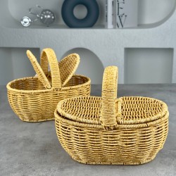 MİEN OVAL RATTAN KULPLU ÇANTA S6 GM6058