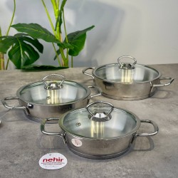 NEHİR 6 PARÇA SILVER SAHAN SET