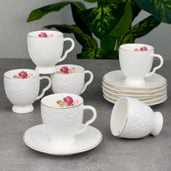 PAÇİ-ELISETTA KABARTMALI 6 LI KAHVE FİNCANI