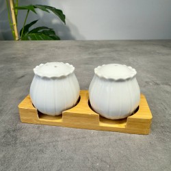 PAÇİ-GRACE 2 Lİ BAMBU STANDLI TUZLUK