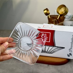 PAŞABAHÇE KARE OPTİKLİ ÇAY TABAĞI
