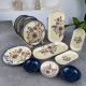 SERAMİK 13 PRÇ MAVİ VINTAGE KAHVALTI TAKIMI