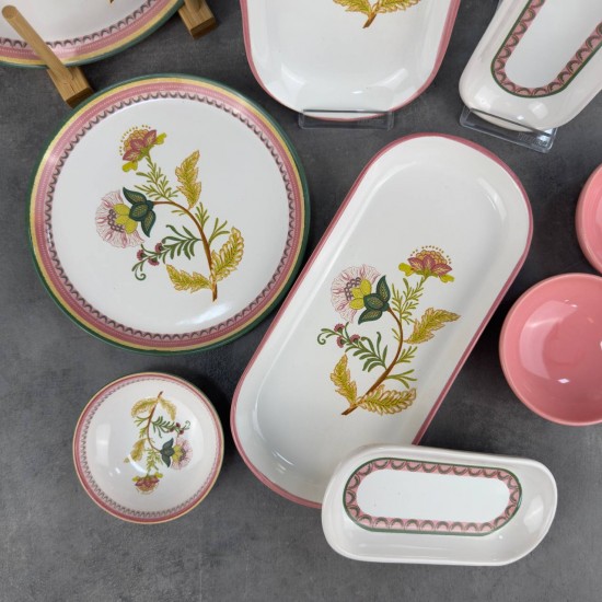 SERAMİK 13 PRÇ PEMBE MODERN KAHVALTI TKM