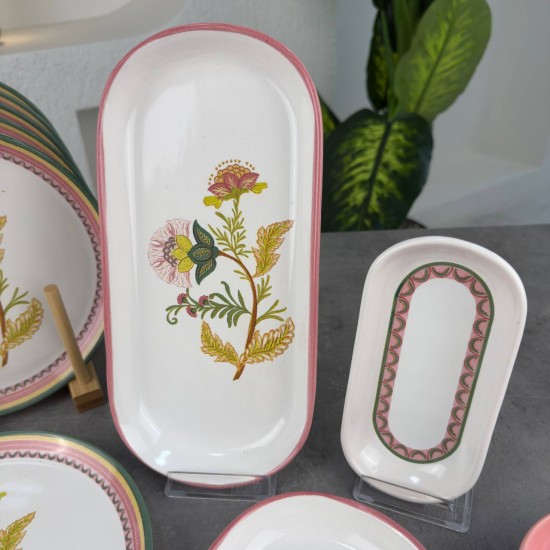 SERAMİK 13 PRÇ PEMBE MODERN KAHVALTI TKM