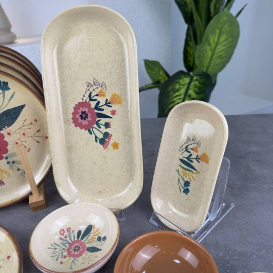 SERAMİK 13 PRÇ PEMBE VINTAGE KAHVALTI TAKIMI