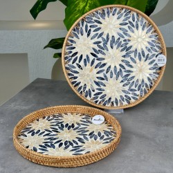 SEVERHOME RATTAN SEDEFLİ TEPSİ BÜYÜK