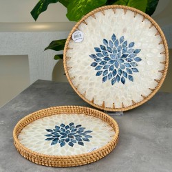 SEVERHOME RATTAN SEDEFLİ TEPSİ KÜÇÜK