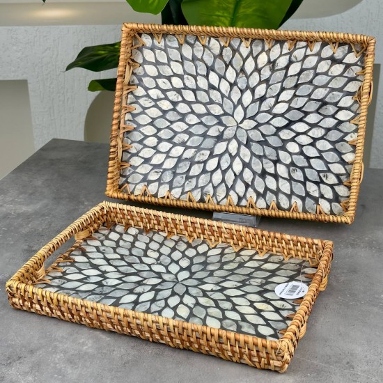 SEVERHOME RATTANSEDEFLİ TEPSİ KÜÇÜK