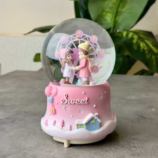 TOHANA CAM SULU KÜRE MEGA IŞIKLI KAR PÜSKÜRTMELİ