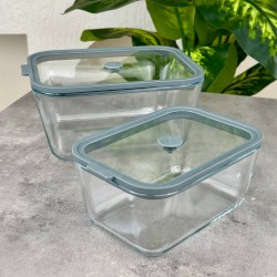 TOHANA SİLİKON-CAM KAPAKLI SAKLAMA KABI 1400ML