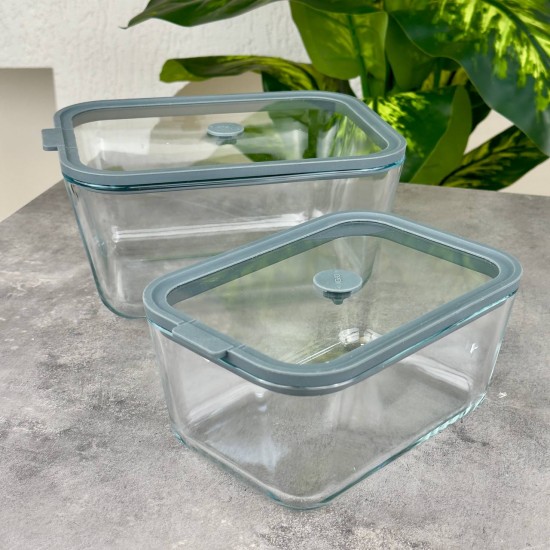 TOHANA SİLİKON-CAM KAPAKLI SAKLAMA KABI 1400ML