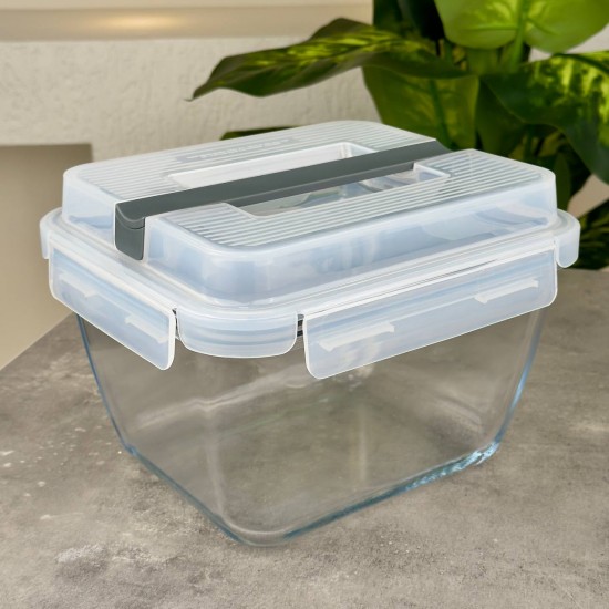 TOHANA TUTACAK KAPAKLI CAM SAKLAMA KABI 3,9LT