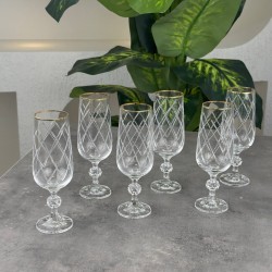 VERRE STERNA 6 LI ÇİZGİLİ ELİF DESEN YALDIZ 180CC